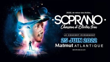 C'est confirmé ! L'artiste marseillais Soprano remonte sur scène et sera en concert au Matmut Atlantique en Juin 2022