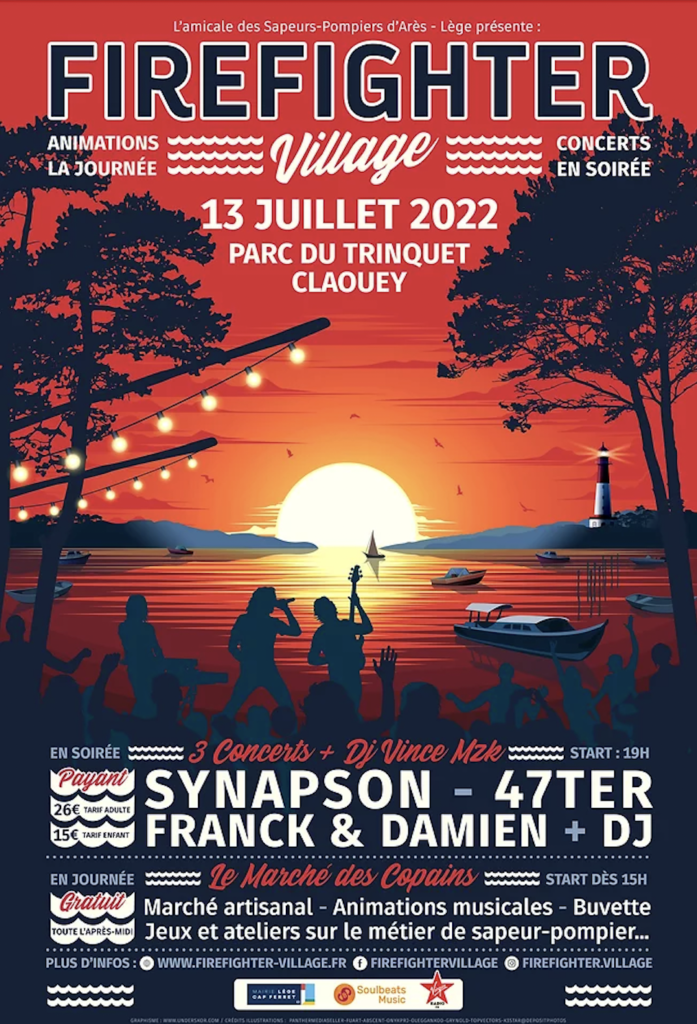 Les bons plans bordeaux Affiche Firefighter Village 2022